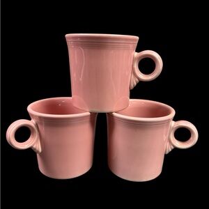 Fiestaware mugs color rose 1985 set of 3